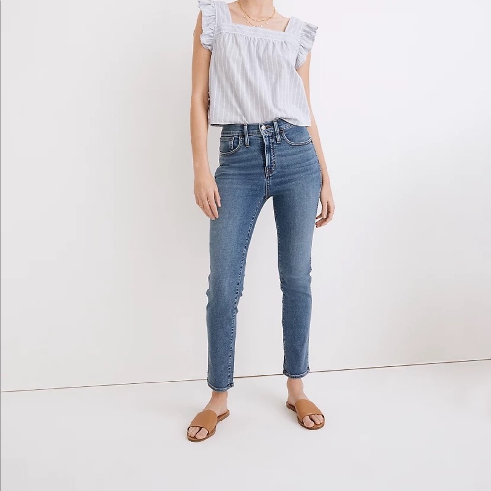 NWT Madewell high-rise slim straight jeans in Wilmore wash